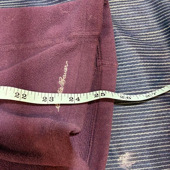 Eddie Bauer First Ascent Polartec Fleece Womens M Purple 1/4 Zip Outdoor Hiking - Picture 7 of 8